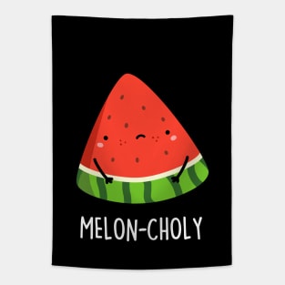 Meloncholy Cute Watermelon Pun Tapestry