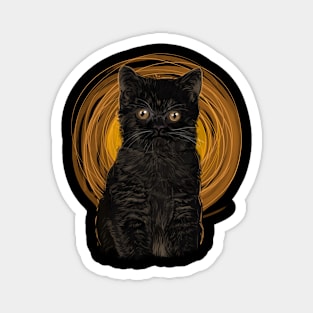 Black Cat Dad Magnet