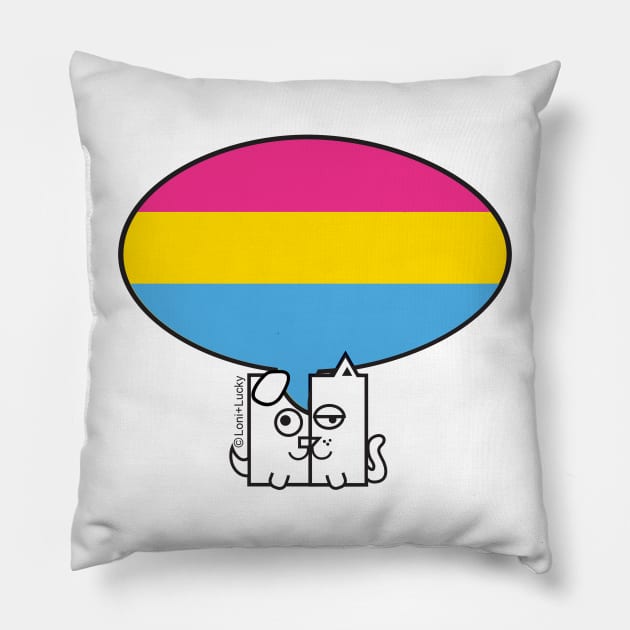 Proud Pansexual Pillow by gallerynadine