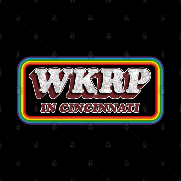 WKRP In Cincinnati Retro Rainbow FanArt Design by darklordpug