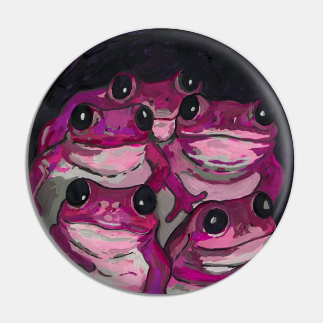 Pink frogs Pin by deadblackpony