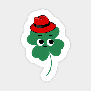 Nervous clover leaf on St. Patrick's Day Magnet