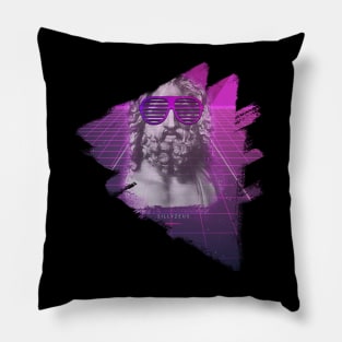 Retrowave Zeus Aesthetic T-Shirt Pillow