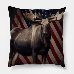 American Moose Pillow