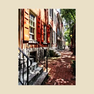 Philadelphia PA Street With Orange Shutters T-Shirt