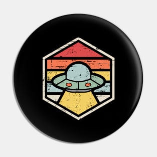 Retro Badge UFO Pin