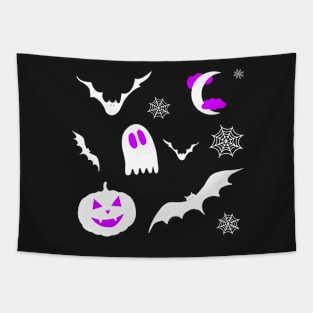 Spooky Halloween Set in White Tapestry