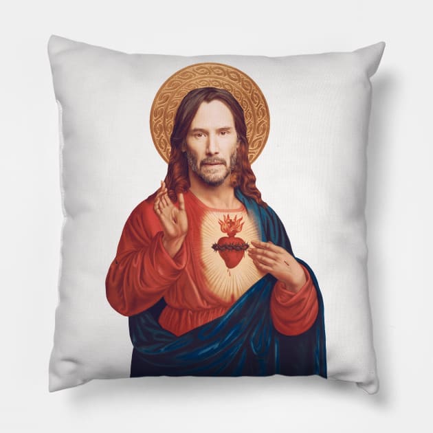 Heart of Keanu Pillow by bmron