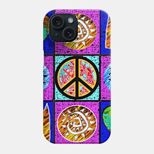 hearts, love and peace Phone Case