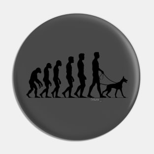 Evolution of Man and his Best Friend Pin