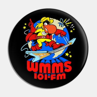 WMMS Radio - Buzzard Superhero Pin