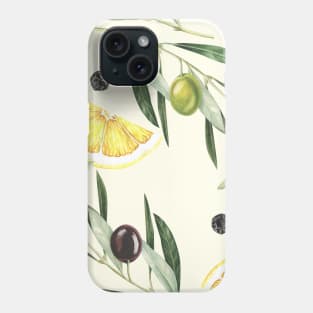 Olives pattern texture Phone Case