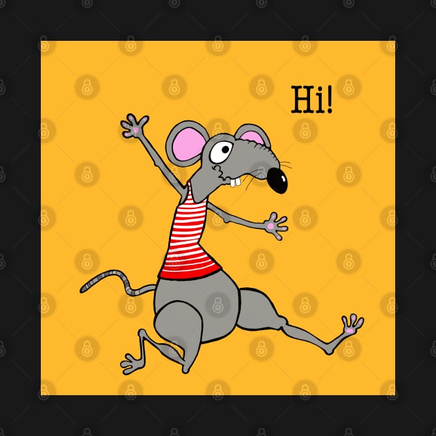 Hi! Happy rat running to meet his friend. by marina63