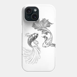 Yin Yang betta fish Phone Case