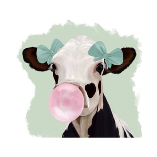 Bubblegum Girly Cow T-Shirt