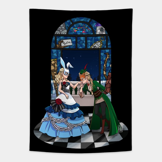 Alice & Robin (Cutout / Bright ver.) Tapestry by artsy_alice