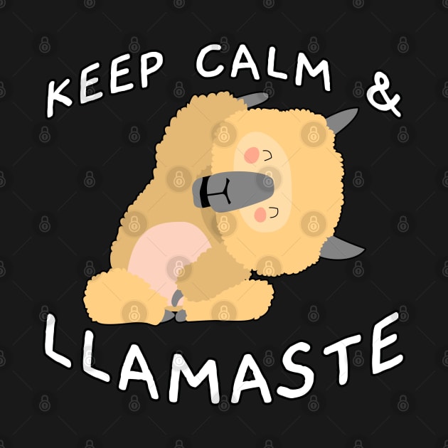 Keep Calm And Llamaste Pose 4 by Shawnsonart