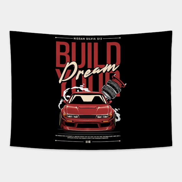 Build Your Dream Silvia SR13 Tapestry by Harrisaputra