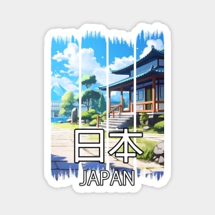 Japanese Temple Landscape – Anime Shirt Magnet