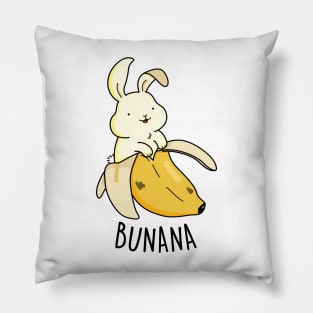 Bunana Cute Banana Bunny Pun Pillow