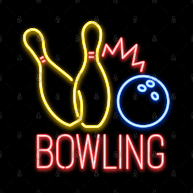 Neon Bowling Sign by madeinchorley