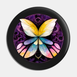 butterfly, mandala, purple, pink, black, blue, green, yellow, gold, silver, white, rose, freesia Pin