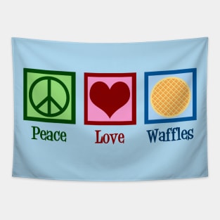 Peace Love Waffles Tapestry