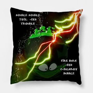 Halloween cauldron and frog Pillow