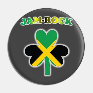 Jamrock - Cool Jamaican Shamrock Pin