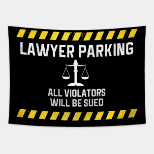 Trial Lawyer Parking Tapestry