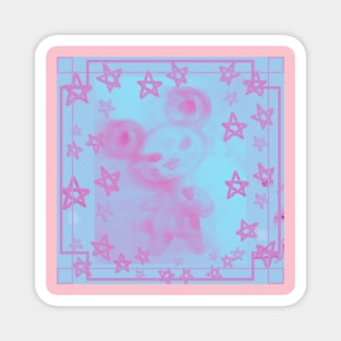 Chloe Bear Pink Hearts Magnet