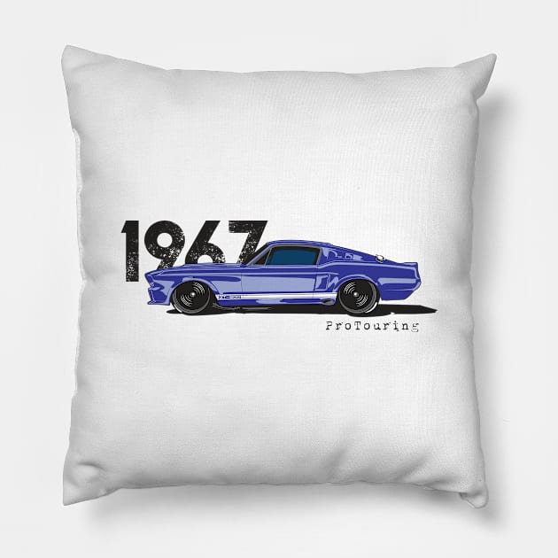 67' GT-500 in Acapulco Blue Metallic Pillow by LordGT