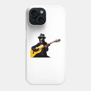 Coolest Dog playing guitar Phone Case