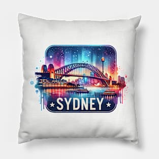 SYDNEY HARBOR NEW SOUTH WALES AUSTRALIA BRIDGE Pillow