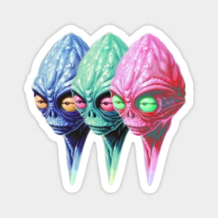 Colored Aliens Magnet