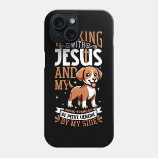 Jesus and dog - Anglo-Français de Petite Vénerie Phone Case