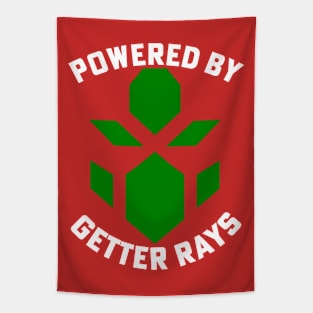 Powered by Getter Rays (White) Tapestry