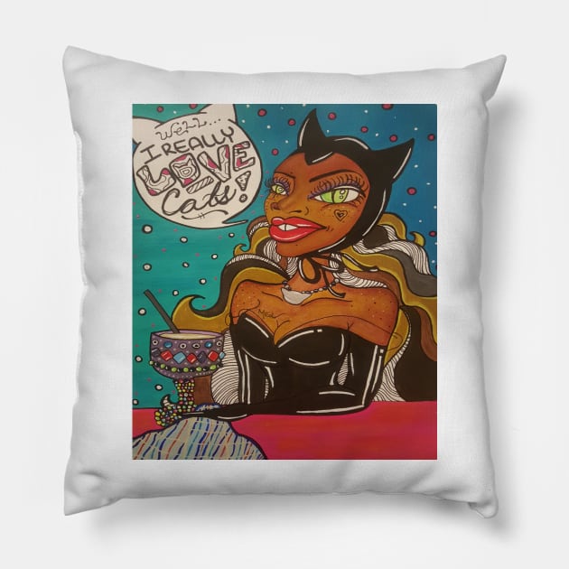 Blind Date Pillow by QueenCosmo