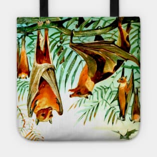 Upside down bats Tote