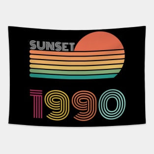 Sunset Retro Vintage 1990 Tapestry