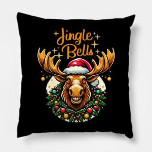 Merry Christmoose Moose Christmas 2024 Pillow