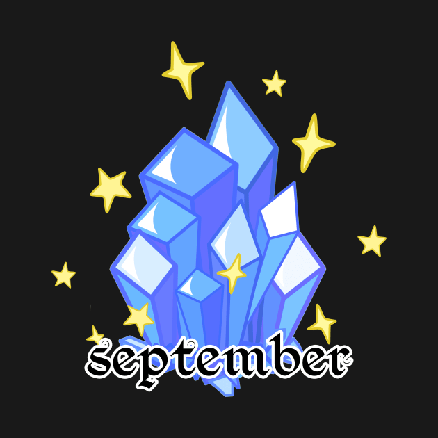 September Sapphire by Kelly Louise Art