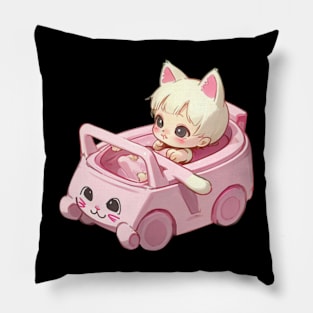 girl cat Pillow