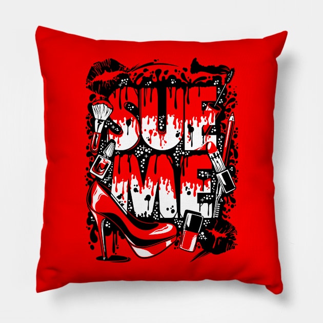 Sue Me Pillow by DragCityComics