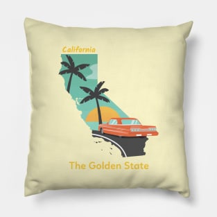 California The Golden State Pillow