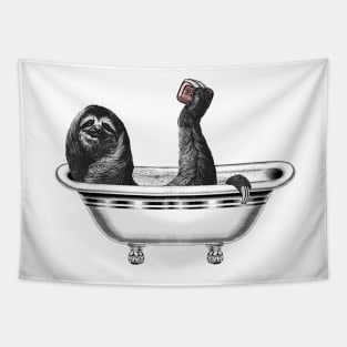 bathroom sloth Tapestry