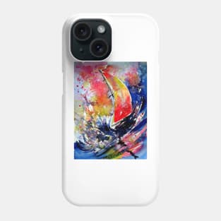 Sailboat at storm Phone Case