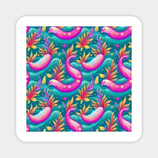 Oceanic Harmony, Abstract Marine Life Magnet