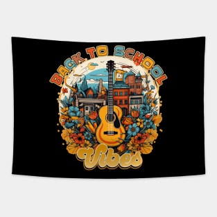 Back to School Vibes Guitar Design Tapestry