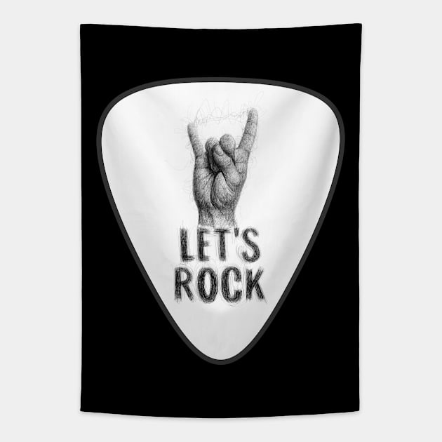 Let's Rock. Scribble Art. Tapestry by Gorskiy